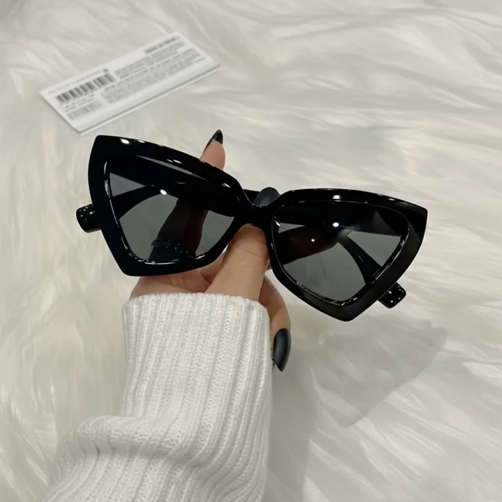 Chic Black Cat-Eye Sunglasses