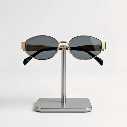 Retro Oval Golden Metal Fashion Sunglasses