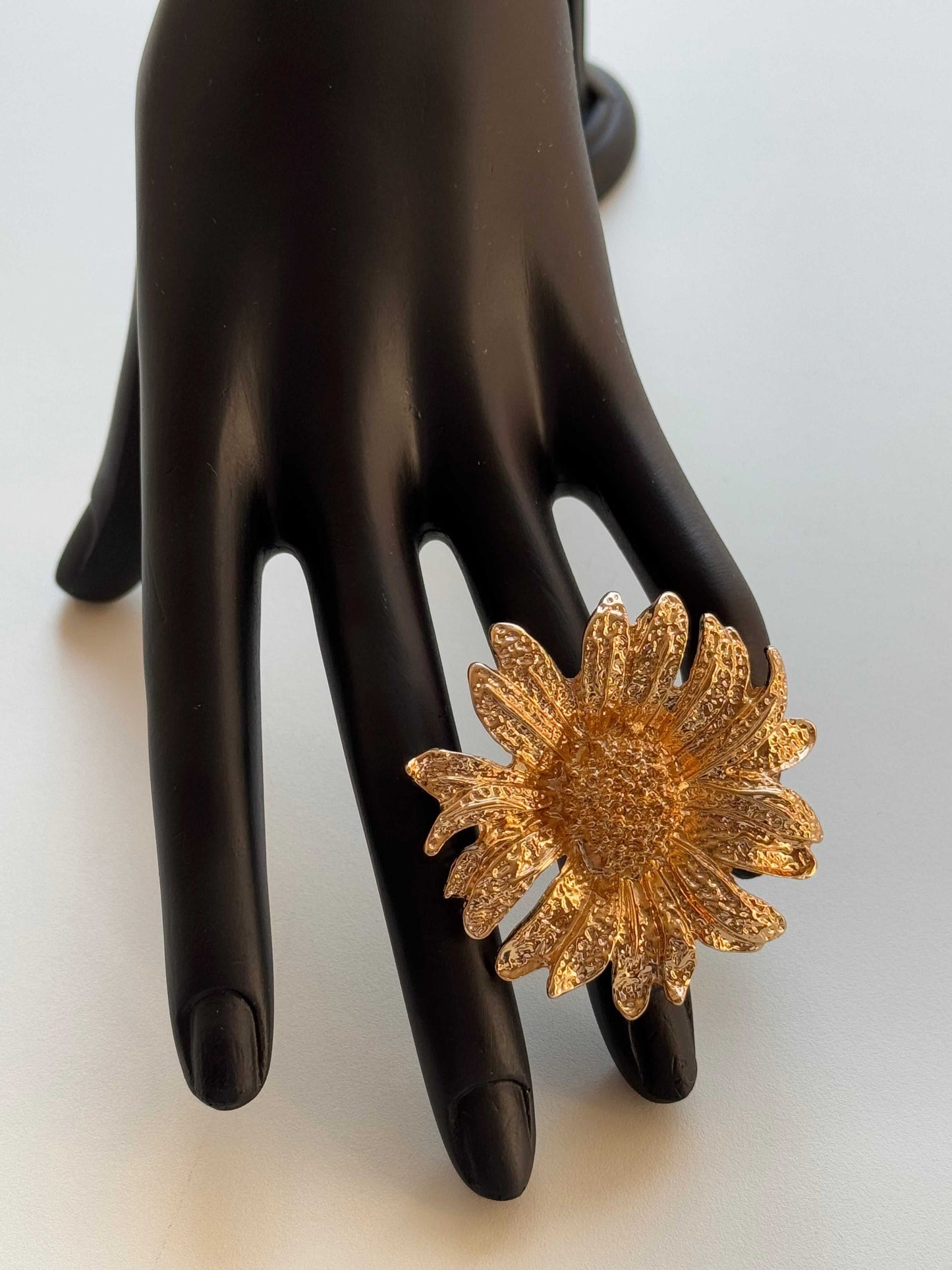 sunflower halo ring