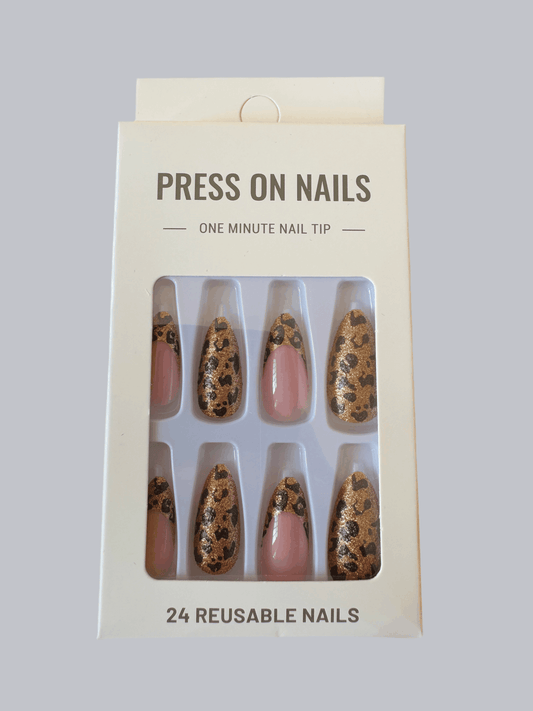 Almond medium length press on nails