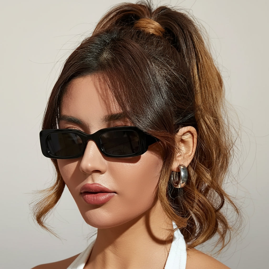 Black Rectangular Sunglasses