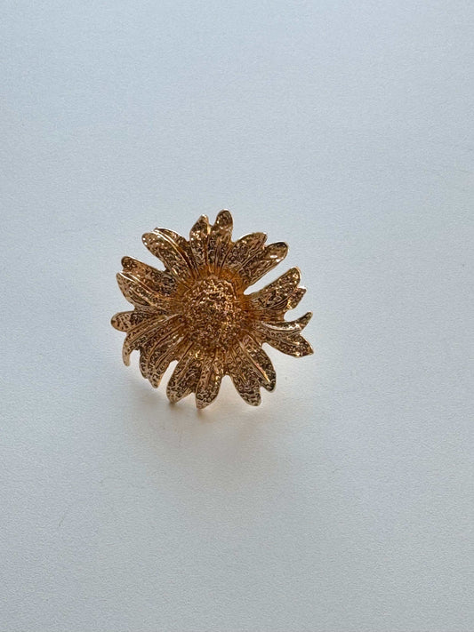 sunflower halo ring