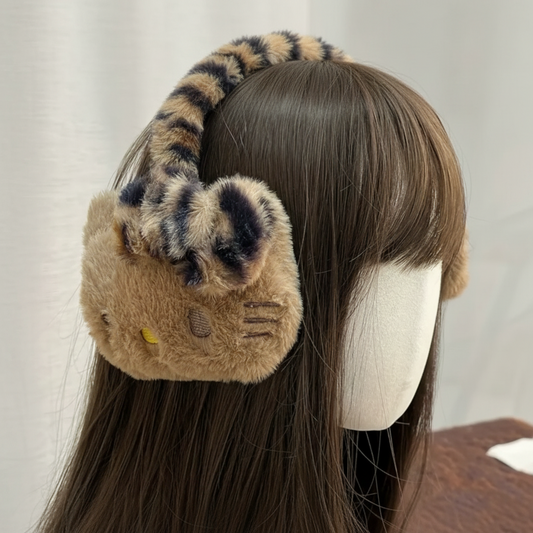 Cozy Brown and Black Earmuffs