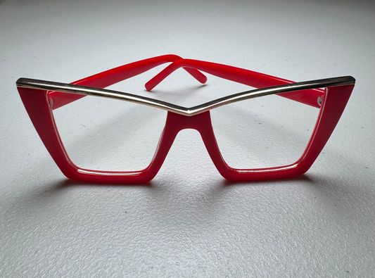 Bold Red Geometric Sunglasses