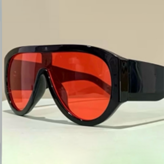 Black Sunglasses with Red Lenses